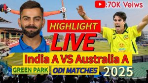 Inde A contre Australie A : Résumé du match ODI à Kanpur