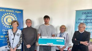 Inner Wheel Agen soutient Milo Bernard, espoir paralympique, avec une marche solidaire et un don