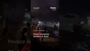 Inondations à Al Aroui suite à de fortes pluies