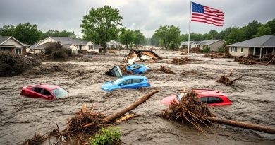 Inondations dévastatrices à Globe Miami, Arizona : rues en rivières