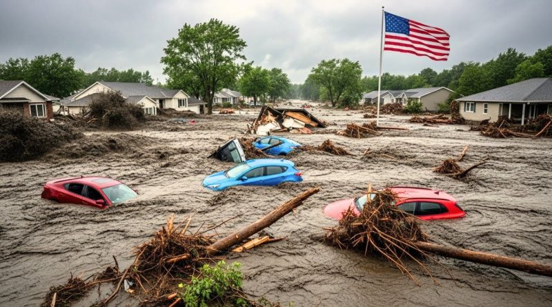 Inondations dévastatrices à Globe Miami, Arizona : rues en rivières