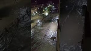 Inondations en cours à Bechloul, Bouira