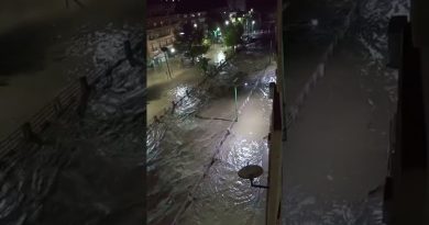 Inondations en cours à Bechloul, Bouira