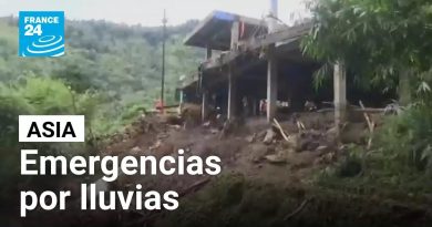 Inondations et glissements de terrain en Asie suite aux pluies