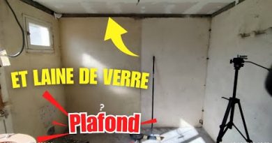Installation de placo et laine de verre au plafond