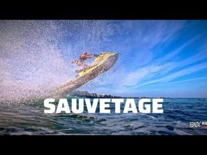 Intervention des pompiers à Saint-Malo lors des grandes marées