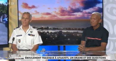 Invités du JT, Gaston Tunoa, président de la fédération des sapeurs pompiers et Olivier Lhote, directeur adjoint de la protection civile