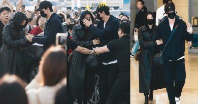 JIN de BTS fait sensation à l'aéroport en noir avec une surprise !