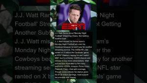J.J. Watt renonce à 'MNF' à cause du fiasco du streaming