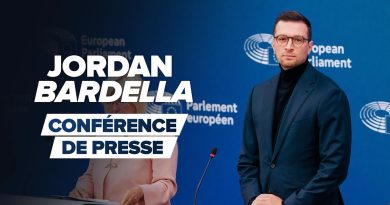 Jordan Bardella s'exprime au Parlement européen