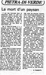 Joseph VINCIGUERRA, in memoriam (*) - Mairie de Pietra Di Verde