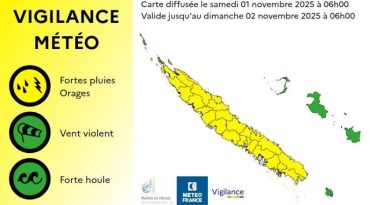 La Grande Terre en vigilance jaune aux orages et aux fortes pluies