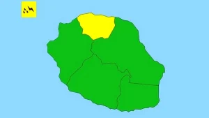 La Réunion : vigilance jaune pour fortes pluies et orages dans le Nord de 14h à 19h