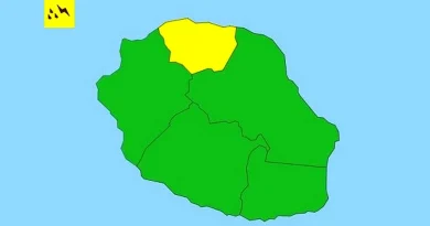 La Réunion : vigilance jaune pour fortes pluies et orages dans le Nord de 14h à 19h