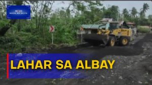 Lahar causé par le typhon Uwan au volcan Mayon