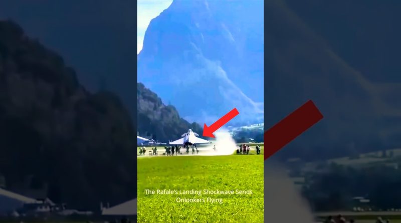 Le Rafale crée une onde de choc qui projette les spectateurs