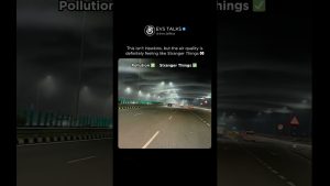 Le ciel évoque Stranger Things à cause de la qualité de l'air