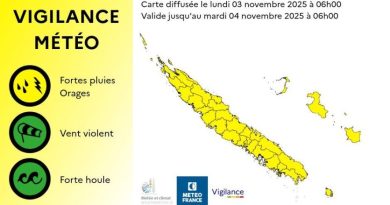 L’ensemble du pays placé en vigilance jaune aux fortes pluies et aux orages