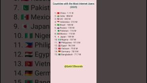 đ Les 15 pays avec le plus d'internautes en 2025