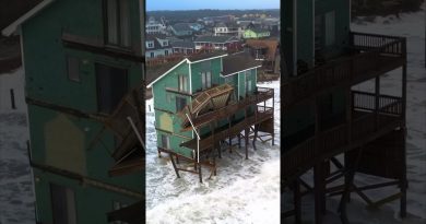 Les maisons côtières de Buxton menacées par la tempête