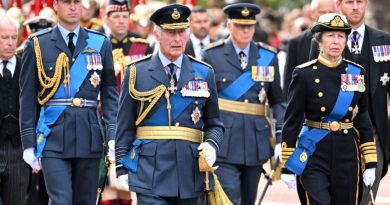 Les membres de la famille royale assistent à la procession du cercueil de la reine à Londres