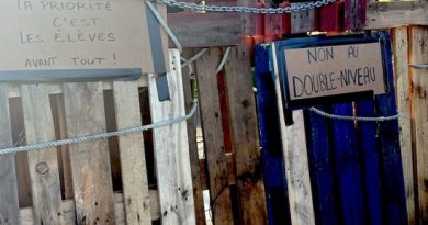 Les portes du collège de nouveau bloquées