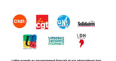 Lettre ouverte au gouvernement français et aux négociateurs de la COP 30 à Belém