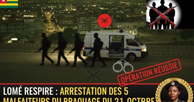 Lomé : Arrestation des 5 braqueurs du 21 octobre !