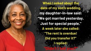 Ma belle-fille révèle : 'Nous nous sommes mariés hier !'