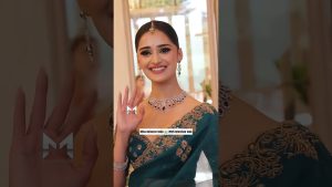 Manika Viswakarma illumine en saree, symbole du patrimoine indien