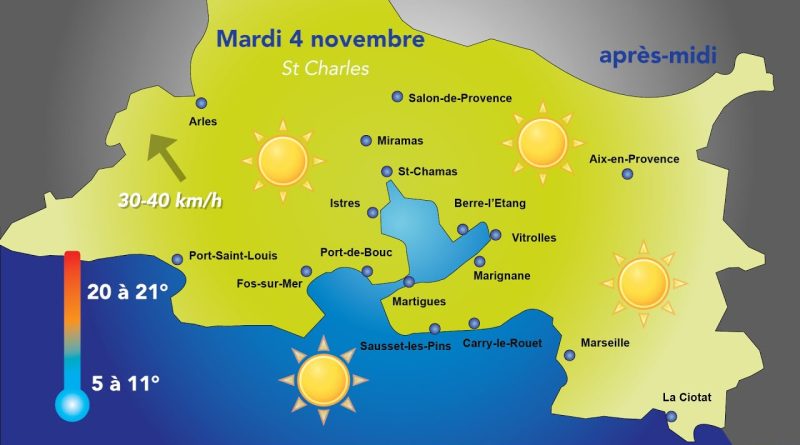 Mardi 4 novembre : une journée ensoleillée et sereine