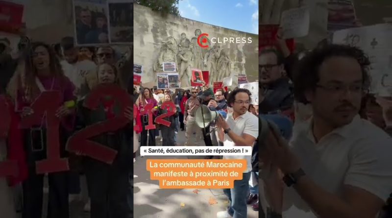 Maroc : GenZ 212 manifeste devant l'ambassade à Paris