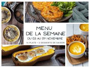 Menu de la semaine : recettes faciles et savoureuses pour novembre