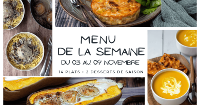 Menu de la semaine : recettes faciles et savoureuses pour novembre
