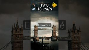 Météo à Londres : Ensoleillé, 19°C aujourd'hui