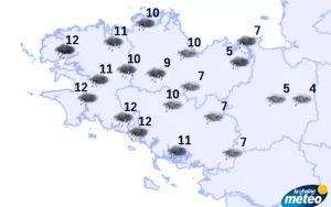 Météo en Bretagne : du vent, de la pluie et des températures encore fraîches pour ce samedi