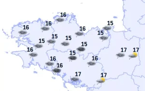 Météo en Bretagne : un temps doux et pluvieux ce jeudi