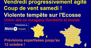 Météo sur 10 jours : Prévisions du 3 au 12 octobre 2025