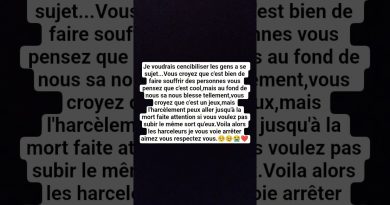 Mettons fin au harcèlement et au cyberharcèlement !