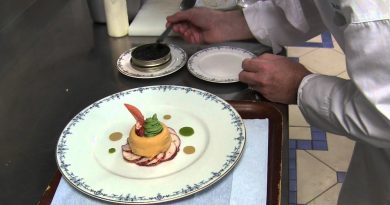 Michel Roth élabore une entrée au Ritz Paris