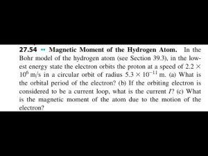 Modèle de Bohr : L'électron dans l'état fondamental de l'hydrogène
