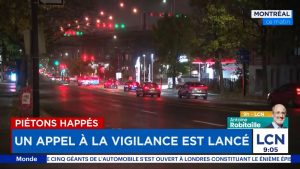 Montréal : un piéton mort, un autre dans un état critique