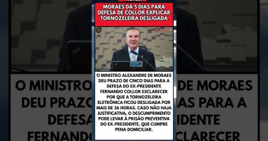 Moraes accorde 5 jours à Collor pour justifier sa bracelet
