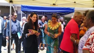 Naïma Moutchou en Calédonie : visite des quartiers de Nouméa et échanges avec les maires
