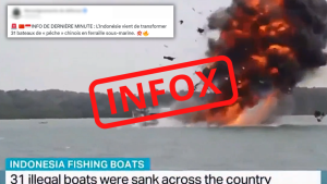 Non, l’Indonésie ne vient pas de détruire des navires de pêche chinois