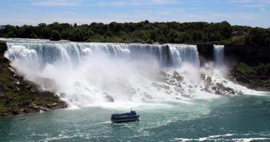 Canada, nature, mountains, Niagara Falls, Northern Lights, maple leaf, cityscape