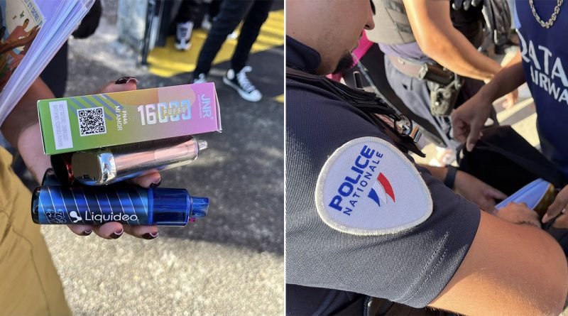 Opération de contrôle au lycée Ramassamy : 800 élèves passés au crible, neuf puffs saisies