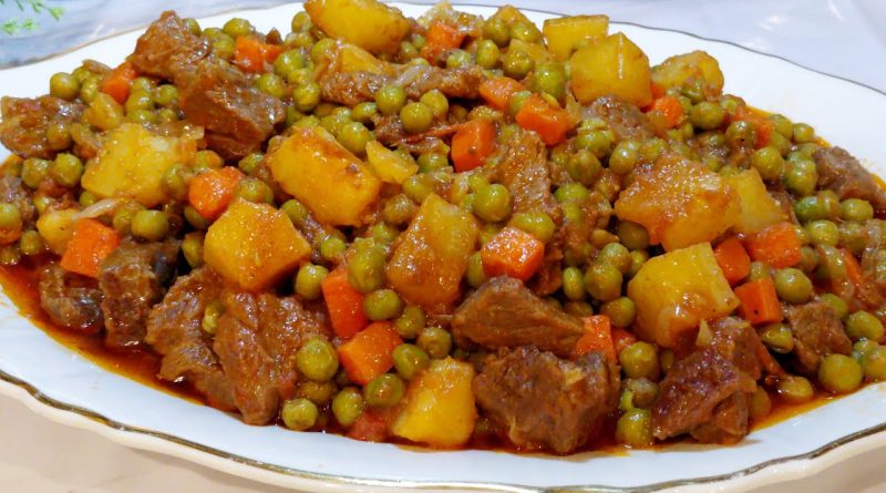 Petits Pois Viande et Pommes de Terre Savoureux