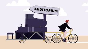 Piano Cargo : le piano à queue qui roule à vélo !