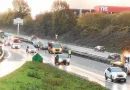 Plus de 4 km de bouchons sur la N12 à la suite de deux accidents impliquant huit véhicules, à Lamballe